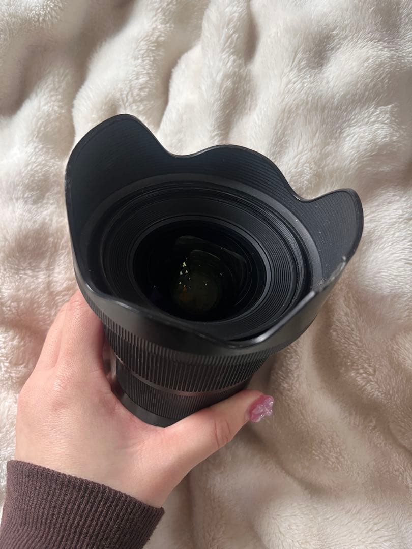 SIGMA 単焦点レンズ 77mm径 花形フード付き