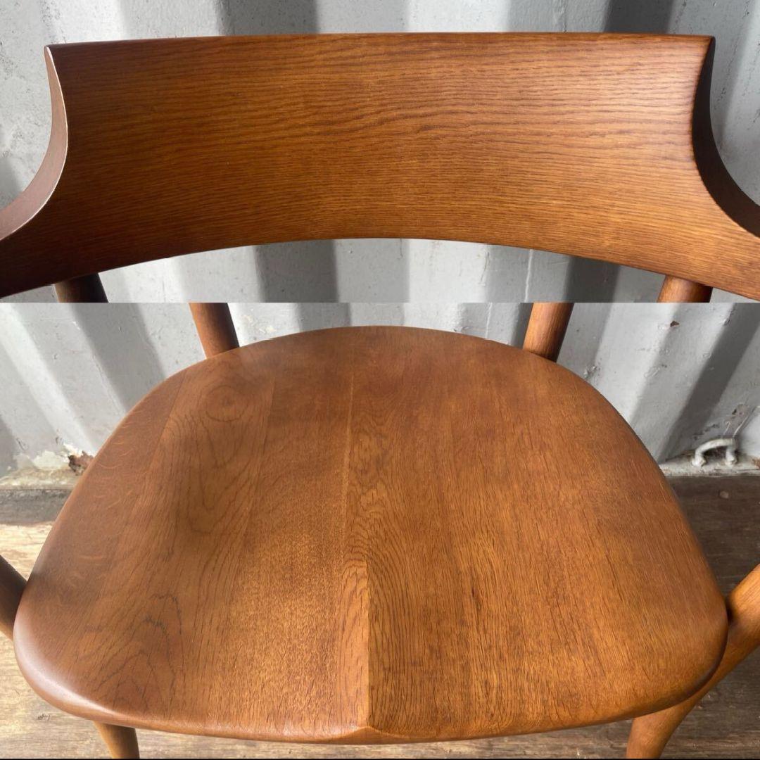 キツツキ飛騨産業 クレセント アームチェア オーク