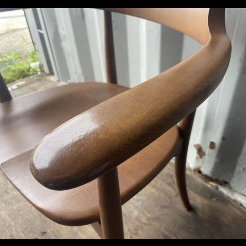 キツツキ飛騨産業 クレセント アームチェア オーク