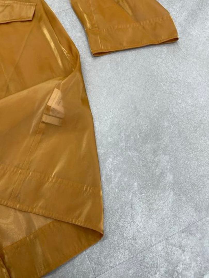 NONTOKYOオレンジ フード付きオーガンジーコート