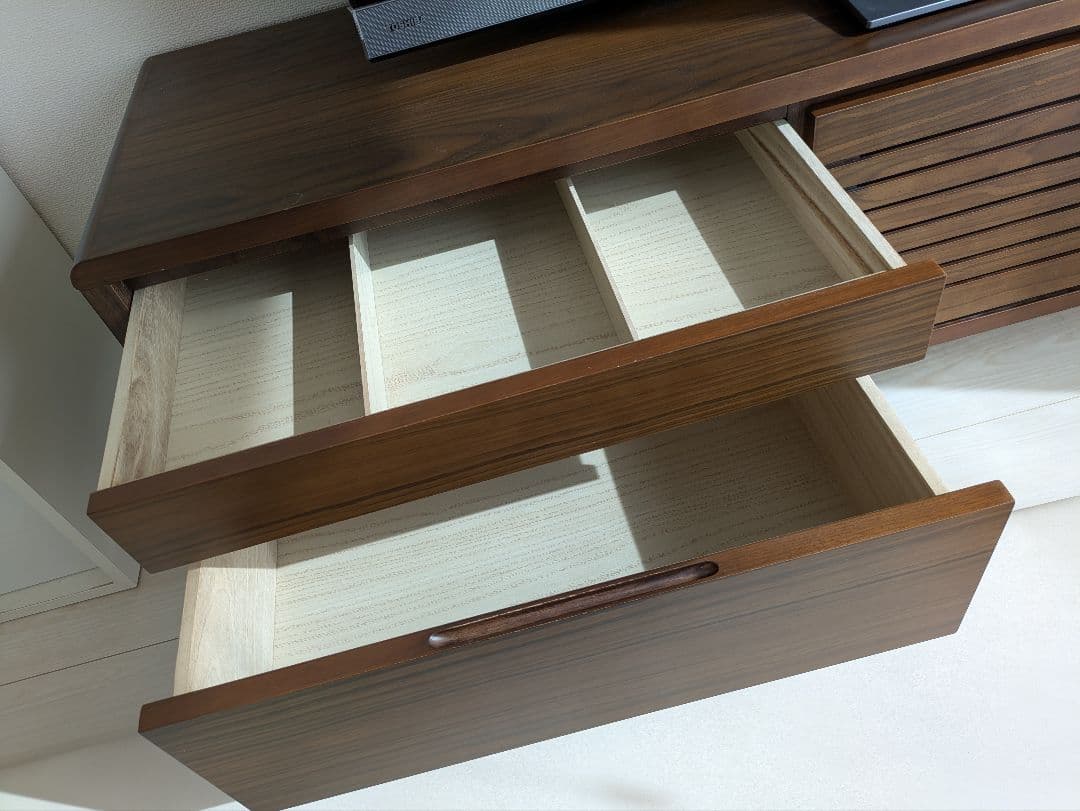 【Elly】テレビ台　AVボード　幅200cm　ブラウン