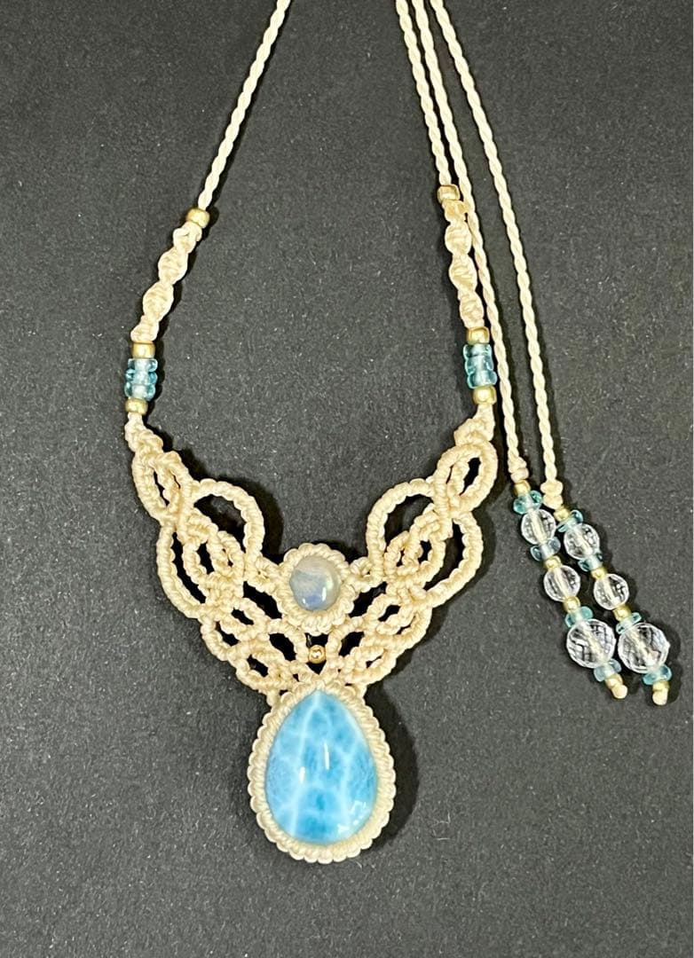 高品質ラリマー ネックレス