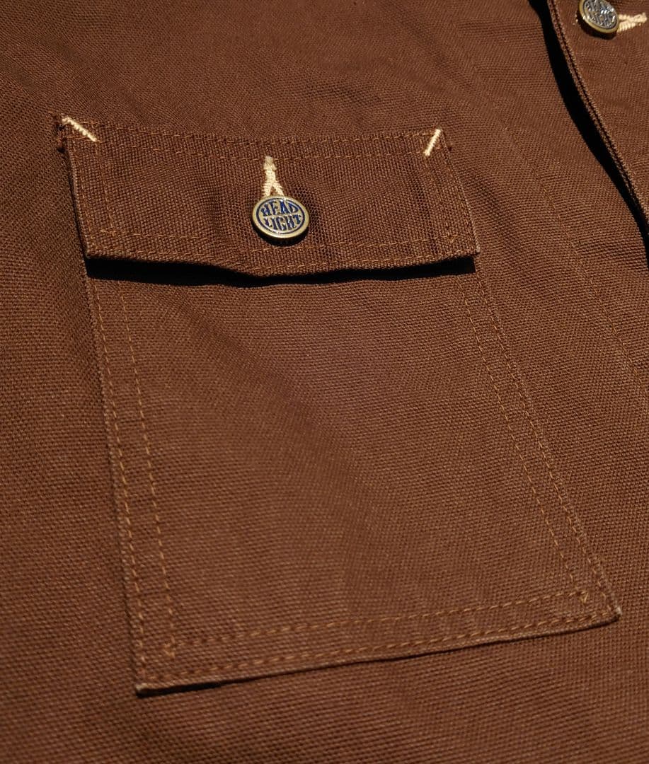 シュガーケーン　HEADLIGHT 　ヘッドライト　ブラウンダックカバーオール