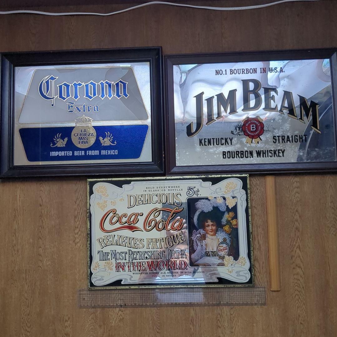Corona Jim Beam Coca-Cola 看板 3点セット