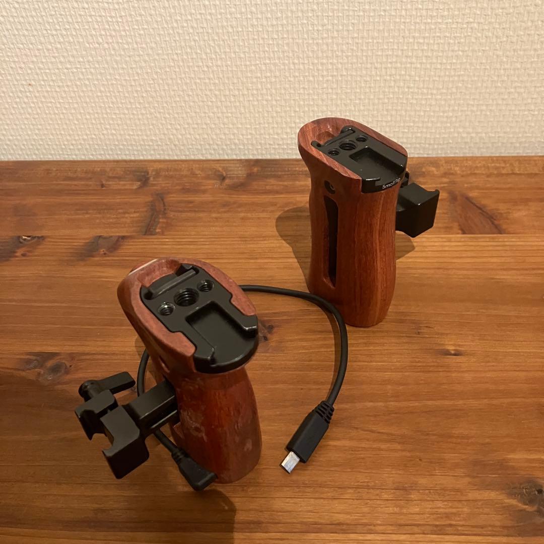 【廃盤】SmallRig RECボタン付きサイド木製ハンドル 2934