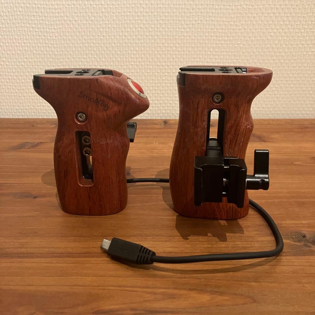 【廃盤】SmallRig RECボタン付きサイド木製ハンドル 2934