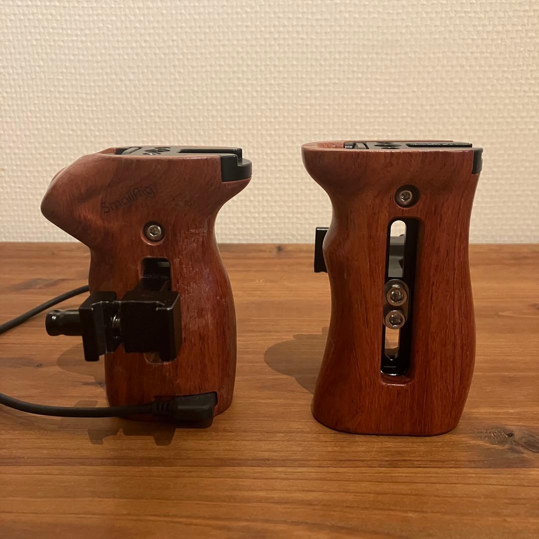 【廃盤】SmallRig RECボタン付きサイド木製ハンドル 2934