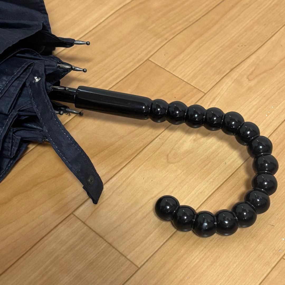 フランス製 マドレーヌヴィオネ　傘　フリル傘　ブラック　雨傘　長傘