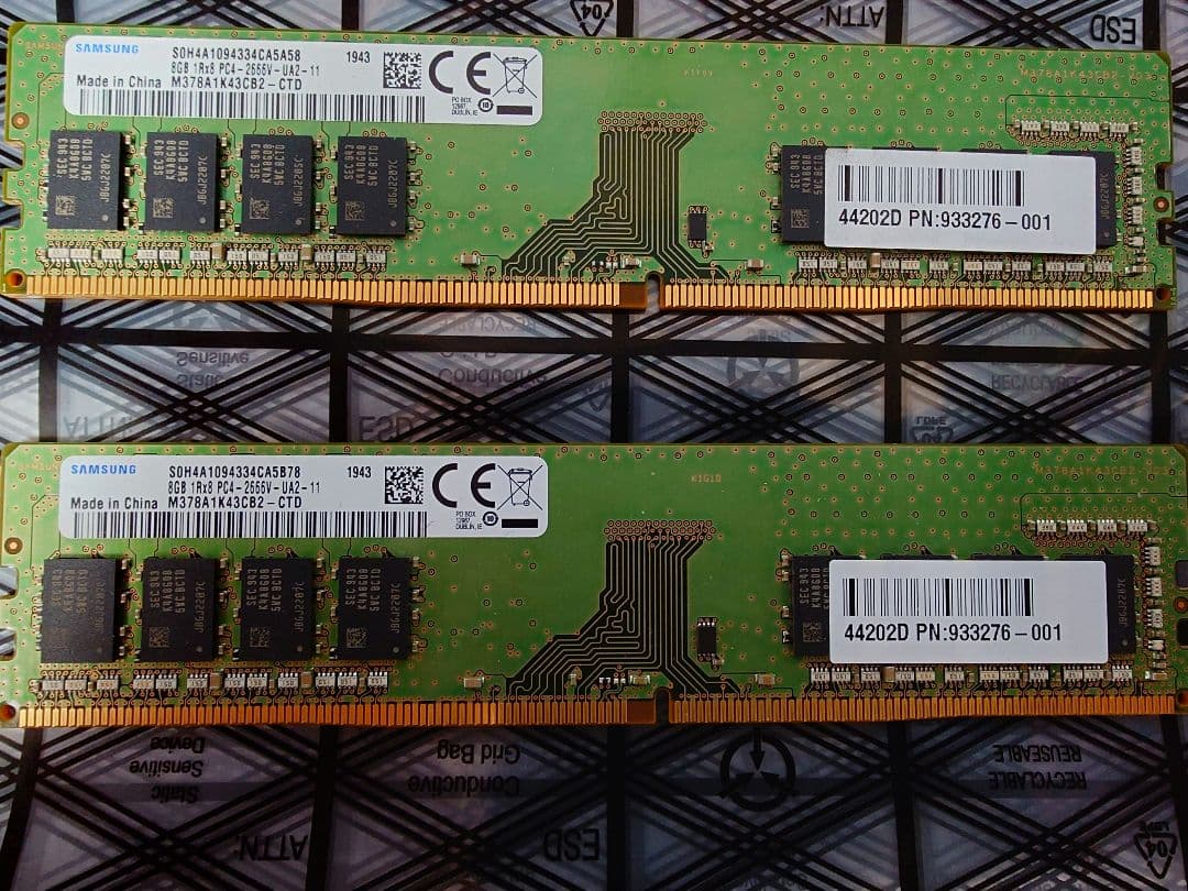 SAMSUNG DDR4-2666V 16GB(8GB×2）⑤
