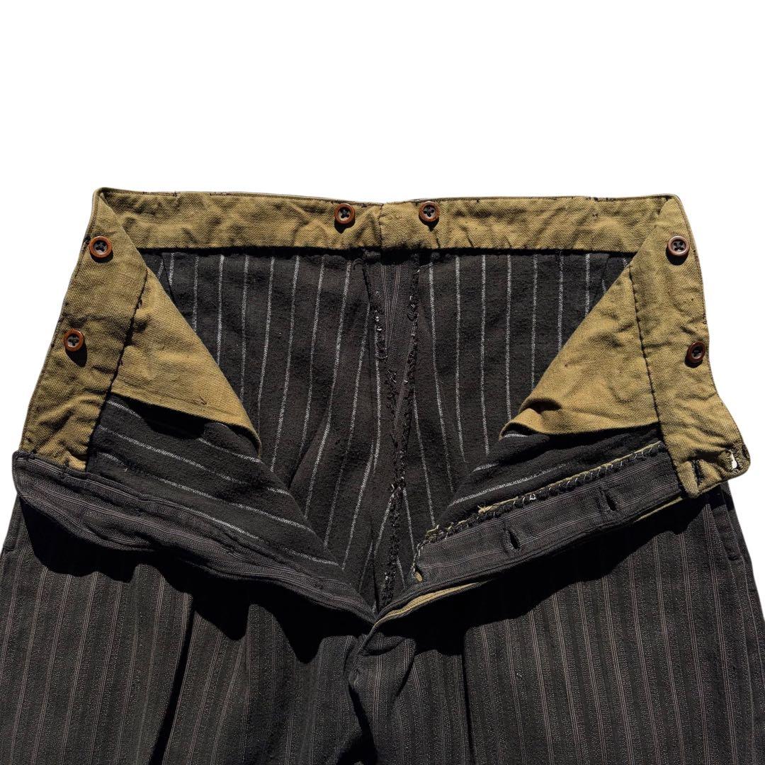 〜60s ヴィンテージ ユーロ ストライプパンツ ツータックパンツ ビンテージ