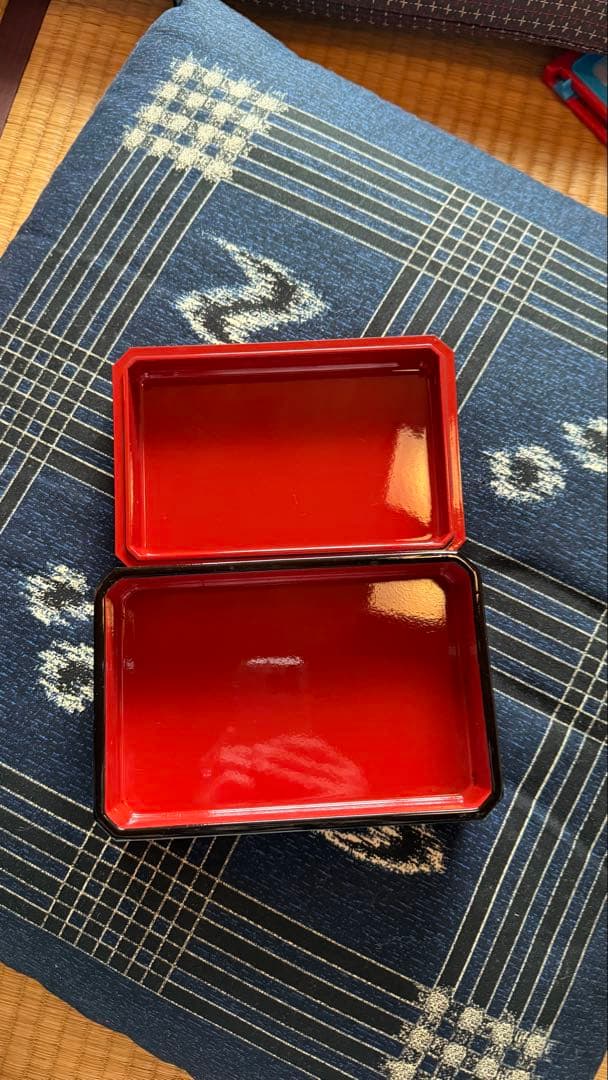 【たまひよ】【お得6個セット】赤い漆器 重箱 蓋付 新品•未使用