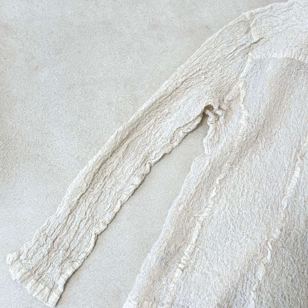 極美品✨ISSEY MIYAKE me カリフラワー　ジャケット　ホワイト