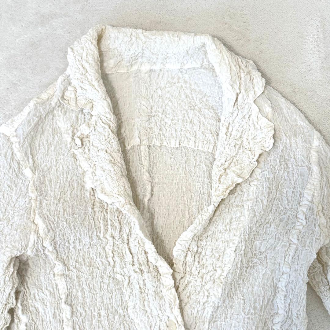 極美品✨ISSEY MIYAKE me カリフラワー　ジャケット　ホワイト
