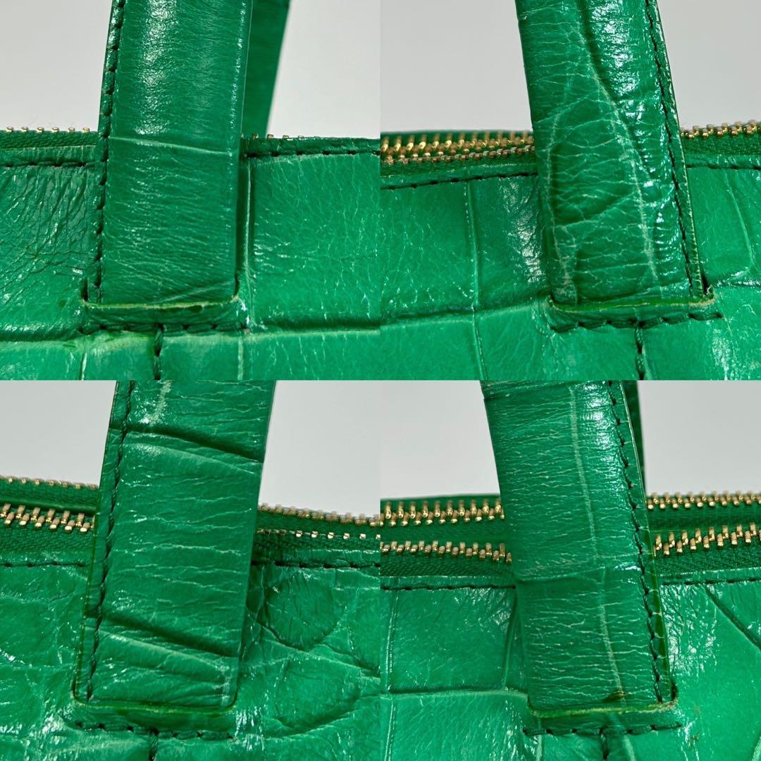 【極美品】フルラ 2way ハンドバッグ クロコ型押し レザー 斜め掛け A4可