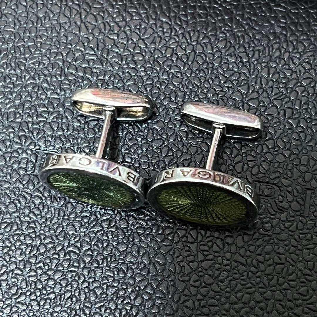 ブルガリ　カフス　ブランドロゴ　Ag925　シルバー メンズ　箱付き