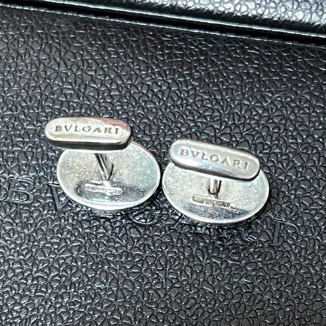 ブルガリ　カフス　ブランドロゴ　Ag925　シルバー メンズ　箱付き
