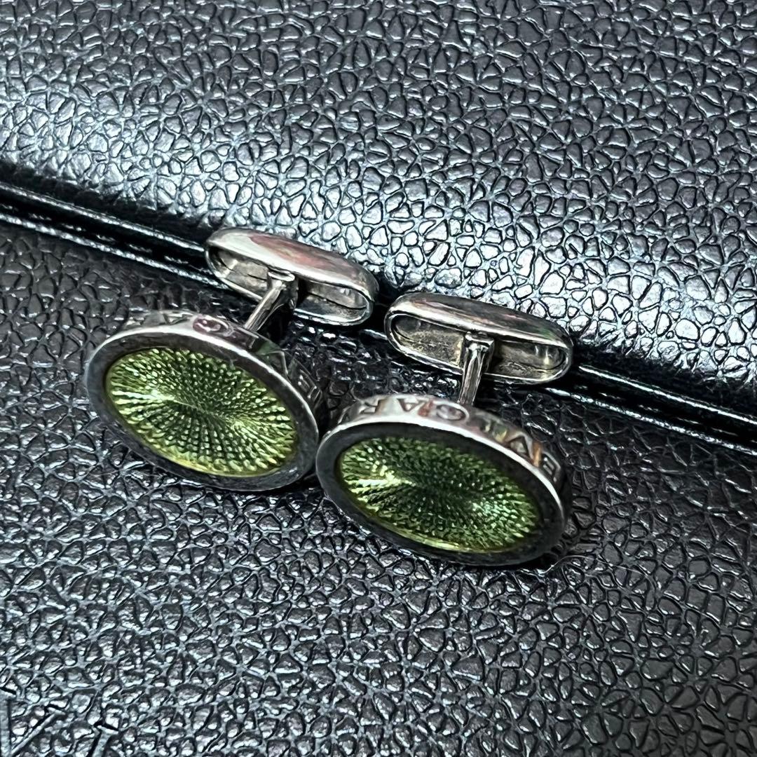 ブルガリ　カフス　ブランドロゴ　Ag925　シルバー メンズ　箱付き