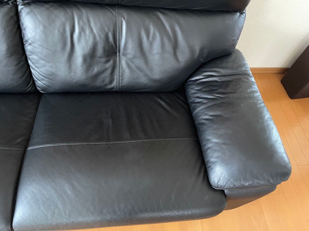 【ぬ様の専用】ニトリ 黒 3人掛けソファ ルーチェ 商品コード：1145086