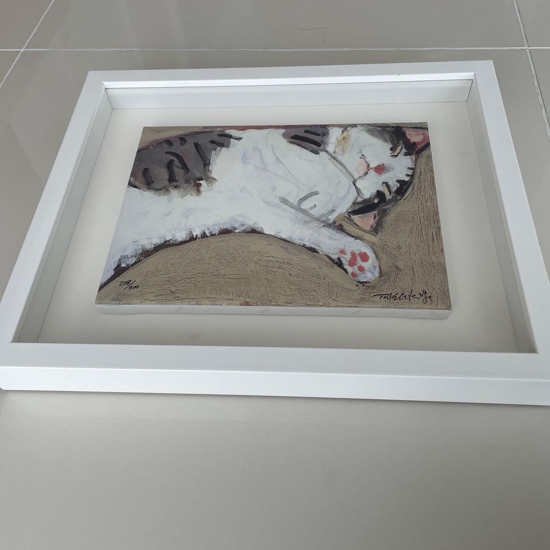 久下貴史作　猫の絵画　Alwaysいつものように