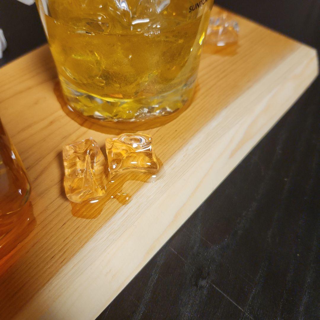 サントリーウイスキー 700ml　ヴィンテージグラス　レジンアート