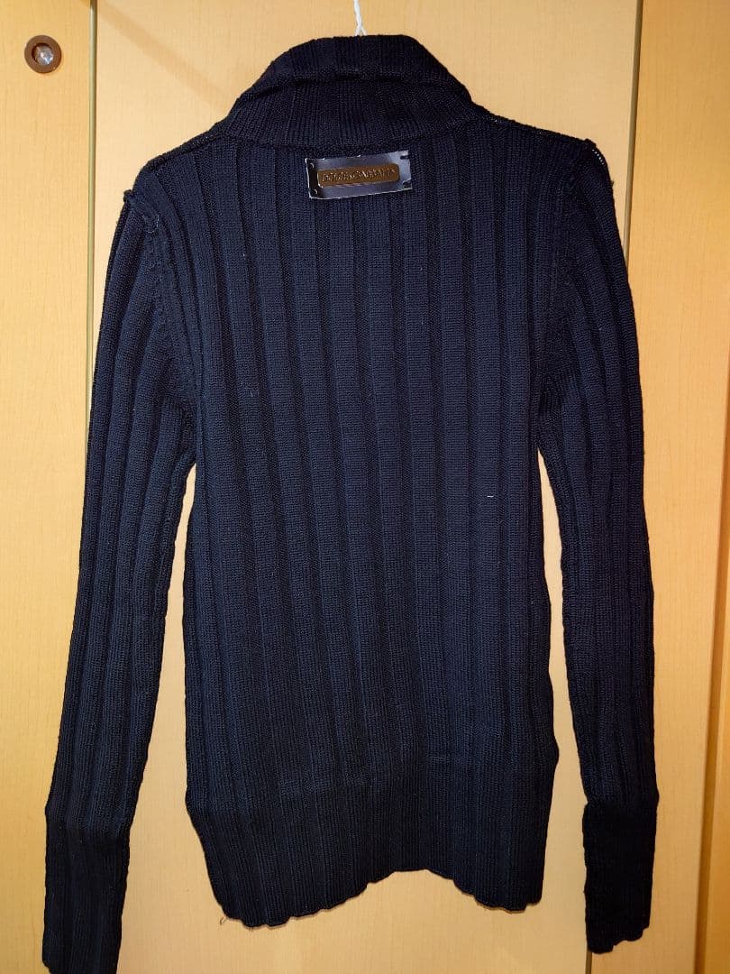 DOLCE & GABBANA リブ編みセーター メンズ 黒サイズ44