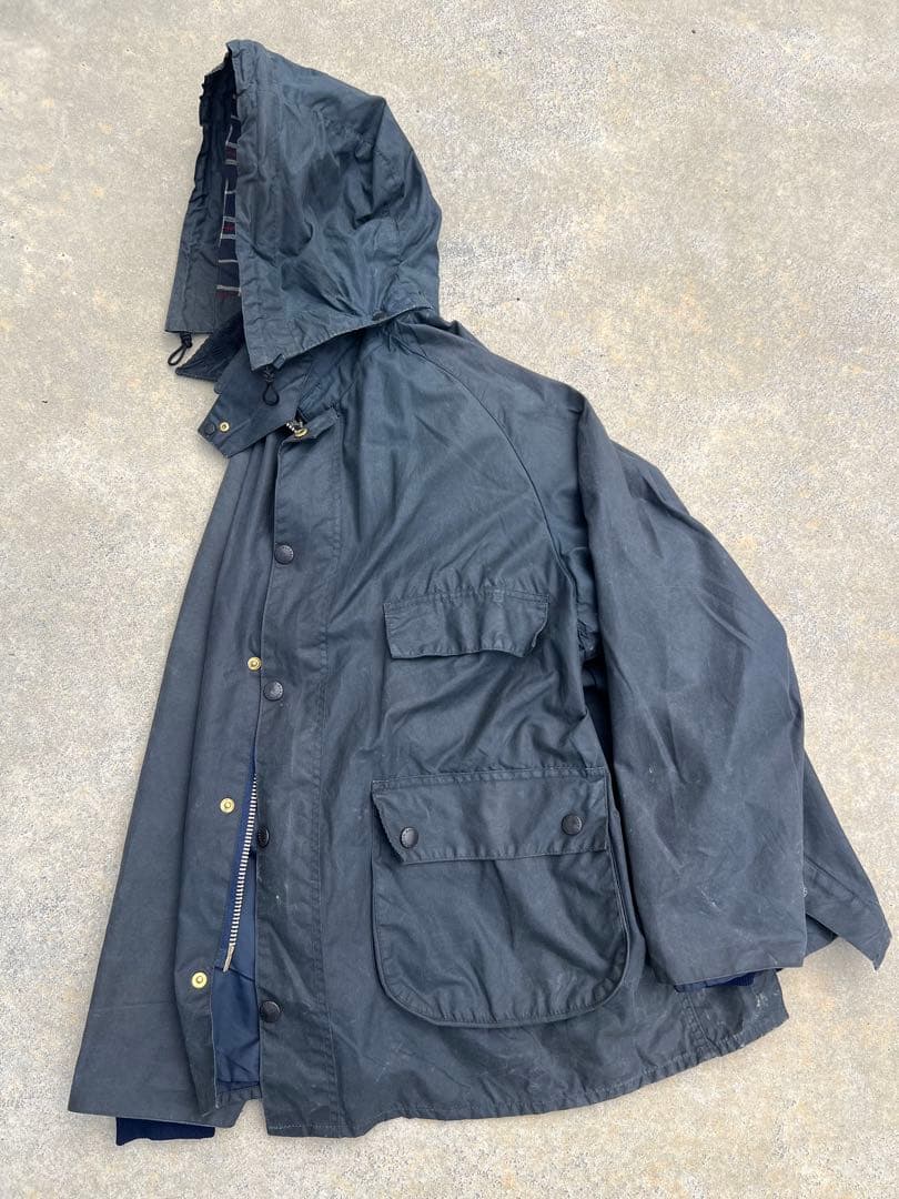 80s BARBOUR BEDALEバブアービデイル 4フラップc46フード付き