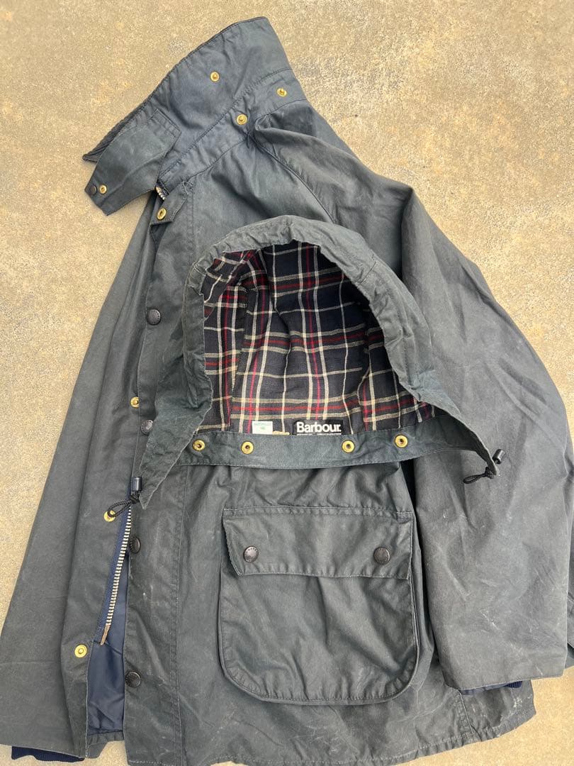 80s BARBOUR BEDALEバブアービデイル 4フラップc46フード付き