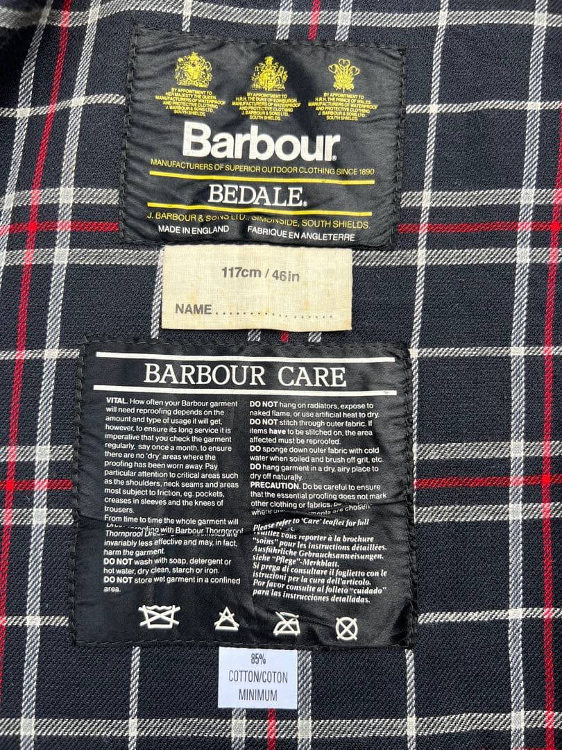 80s BARBOUR BEDALEバブアービデイル 4フラップc46フード付き