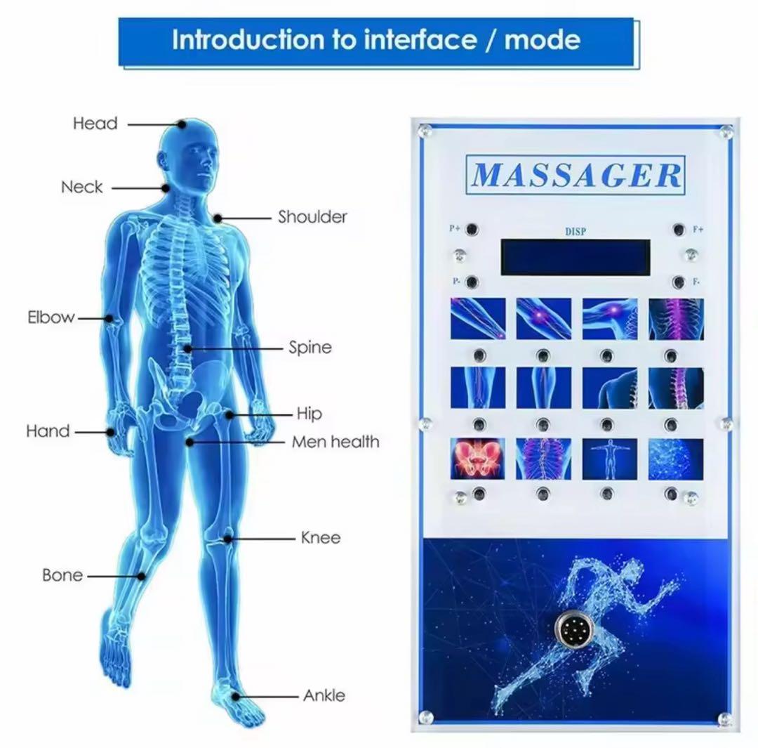 体外衝撃波　電気衝撃波マッサージ機 ポータブルケース付　肩コリ骨折緩和　ED対策