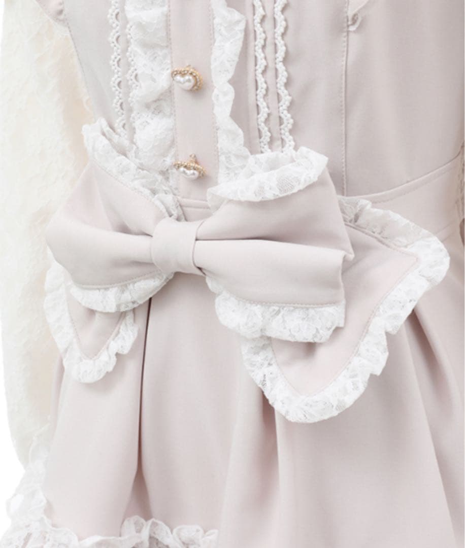 LIZLISA リズリサ ティアラリボンティアードワンピース ピンク