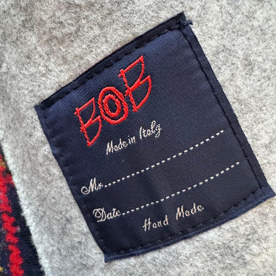 BOB テーラードジャケット　ボンディング　イタリア製　グレー　48サイズ