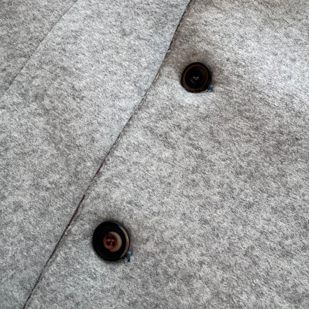 BOB テーラードジャケット　ボンディング　イタリア製　グレー　48サイズ