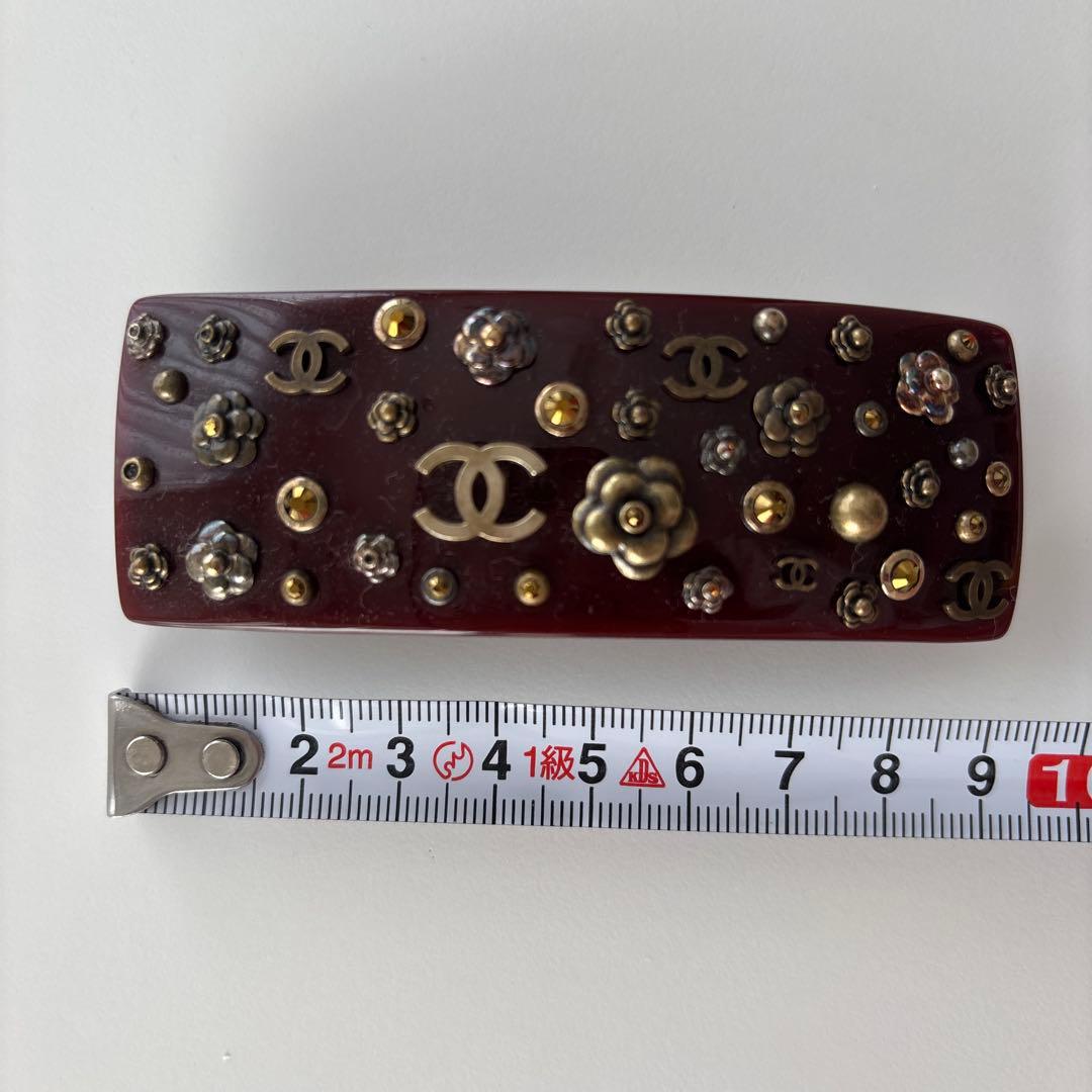 シャネル　ブラウン　バレッタ　MADE IN FRANCE