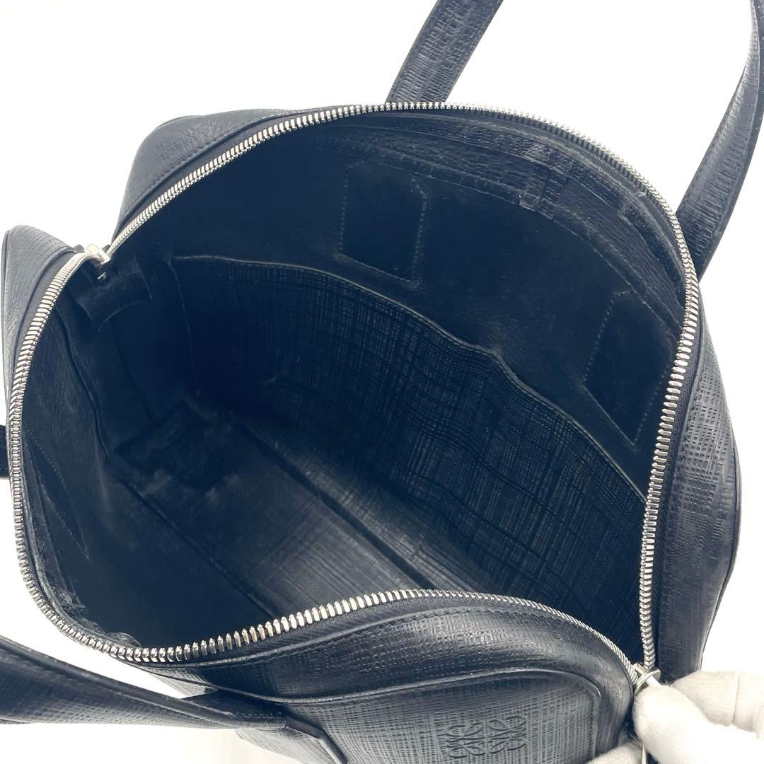 LOEWEロエベ ゴヤ 2way ビジネスバッグ レザー 斜め掛け ブラック