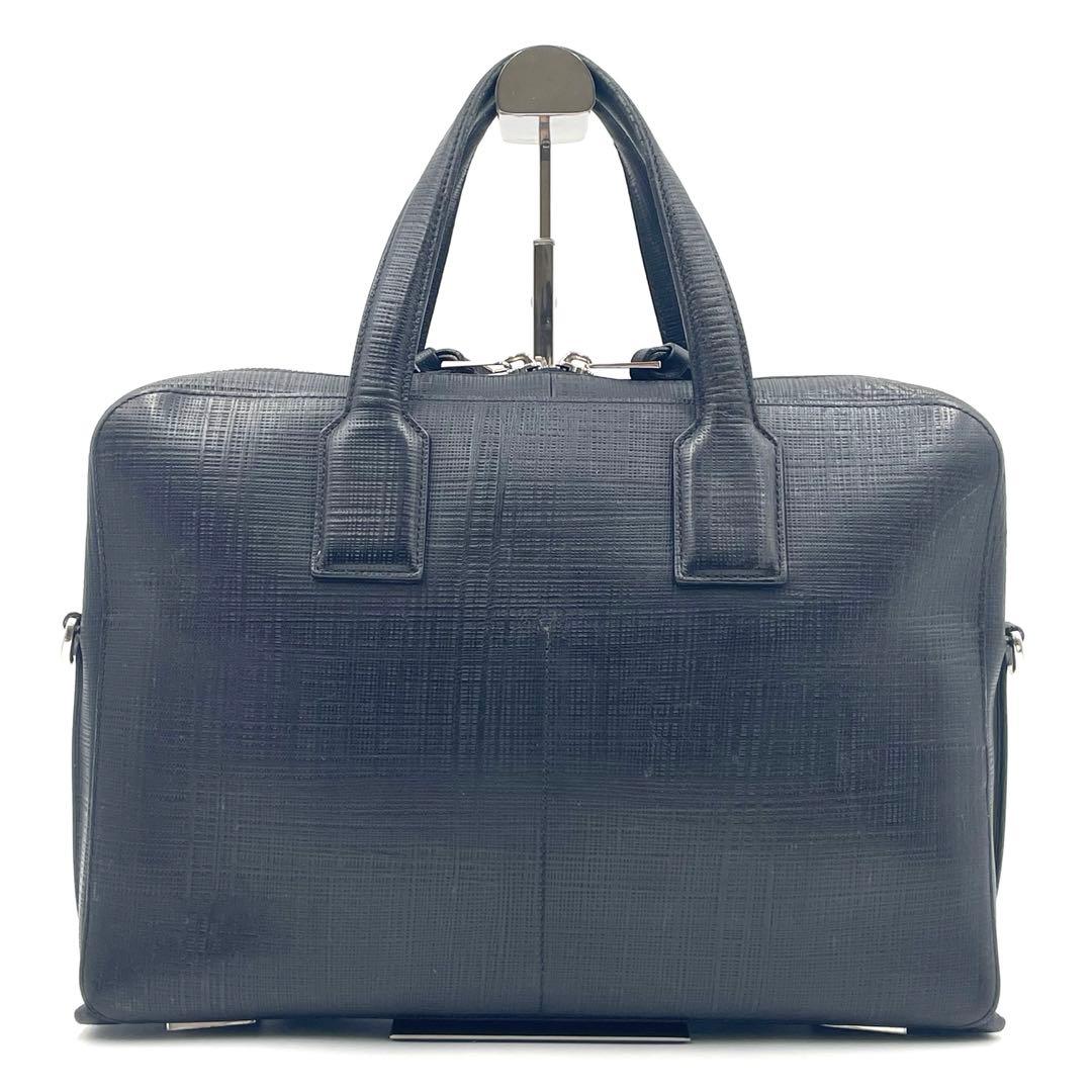 LOEWEロエベ ゴヤ 2way ビジネスバッグ レザー 斜め掛け ブラック
