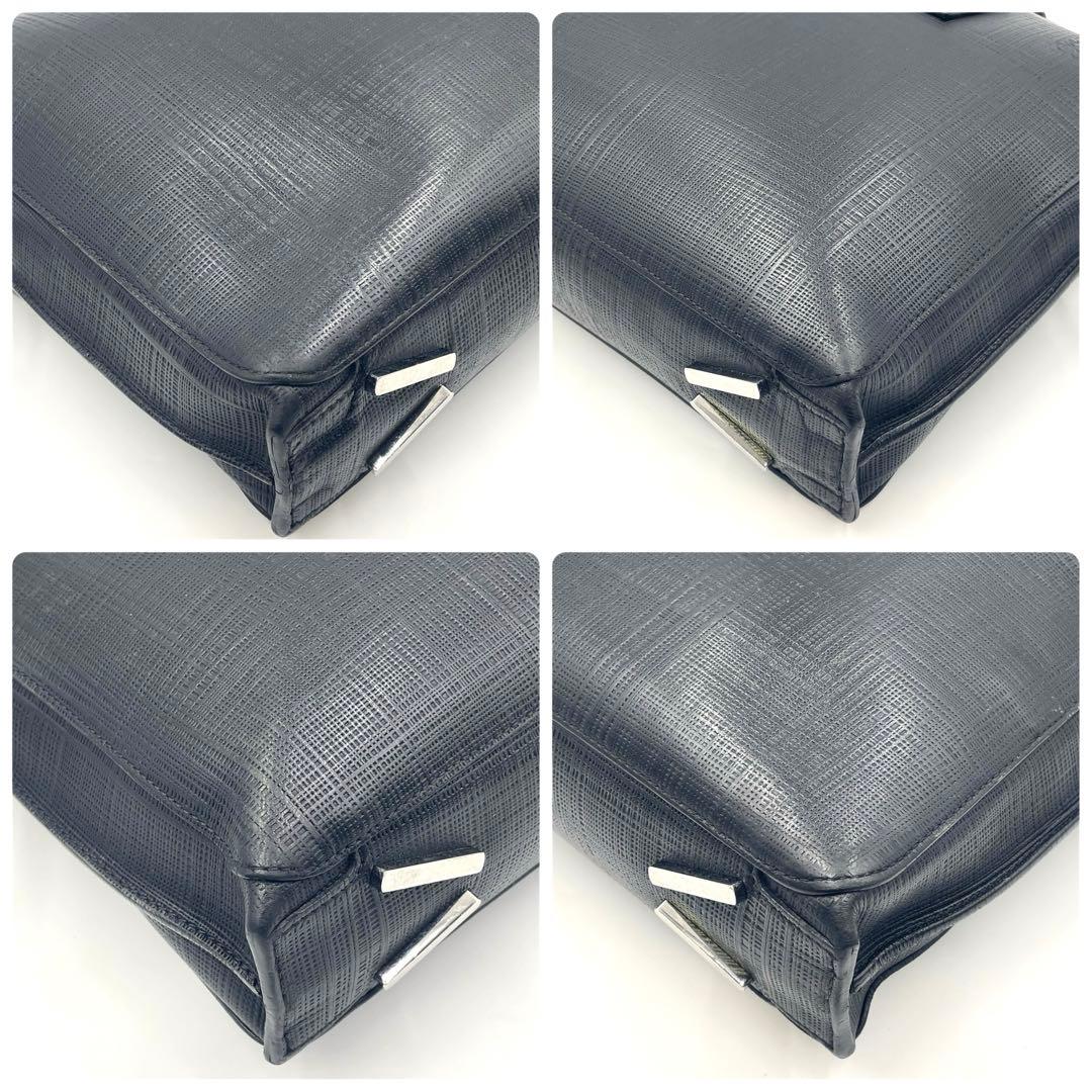 LOEWEロエベ ゴヤ 2way ビジネスバッグ レザー 斜め掛け ブラック