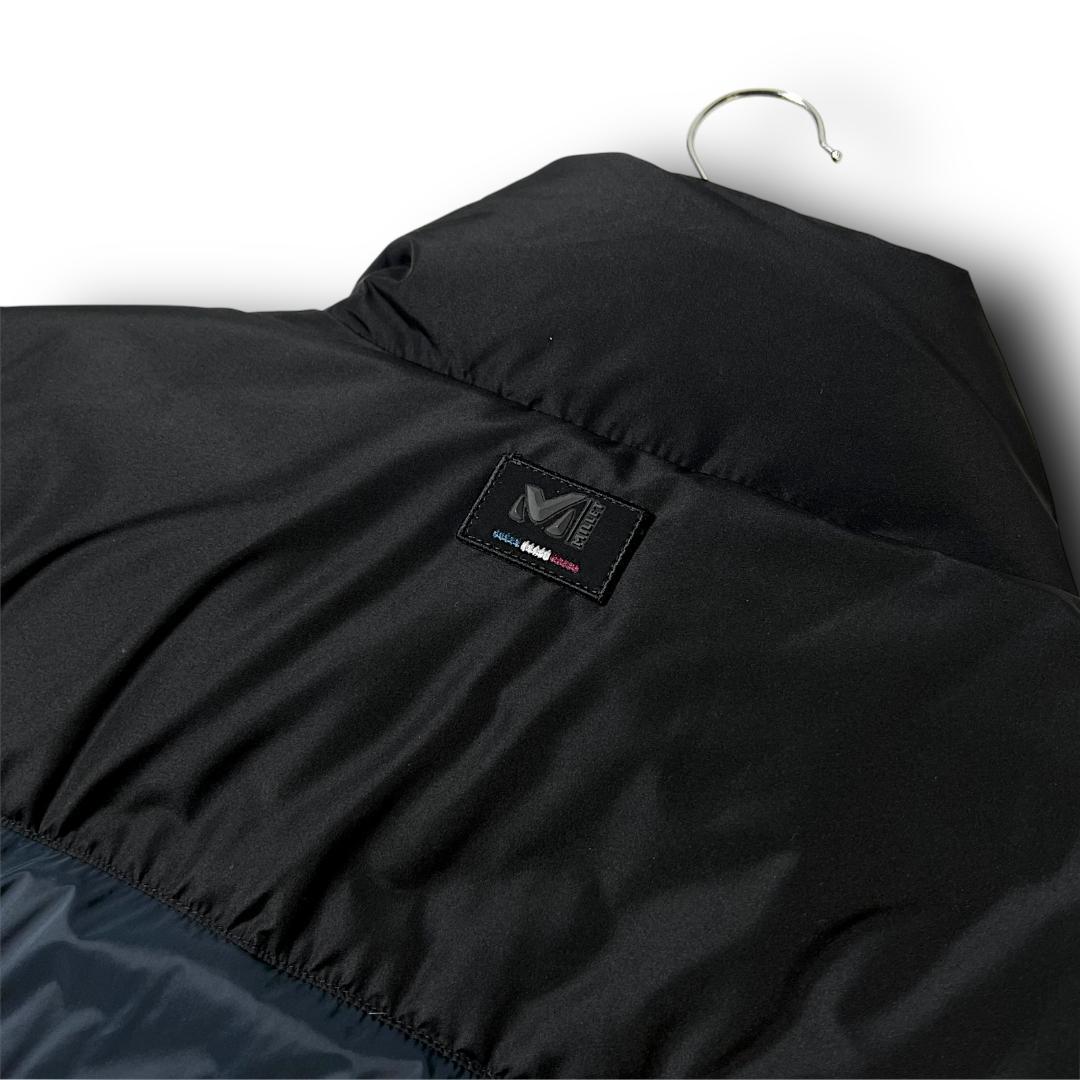 L ミレー RDSグースダウン ハイネック ダウンベスト ネイビー系