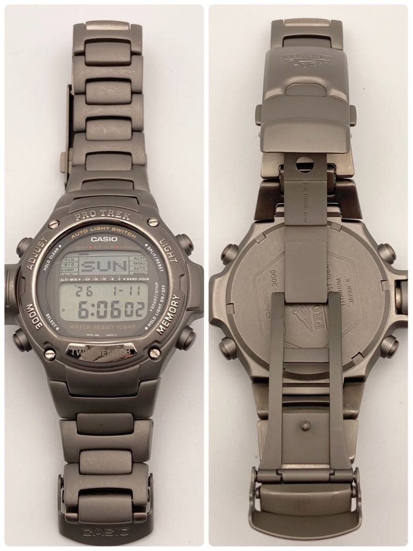【稼働】CASIO PRO TREK PRT-3000 スクリューバック 美品