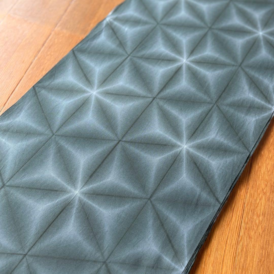 オーダー 雪花絞り 浴衣反物 一反染め　未仕立て浴衣