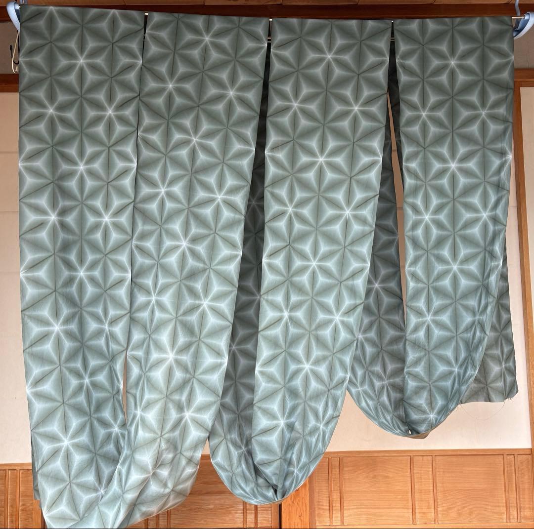 オーダー 雪花絞り 浴衣反物 一反染め　未仕立て浴衣