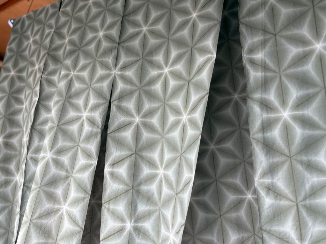 オーダー 雪花絞り 浴衣反物 一反染め　未仕立て浴衣