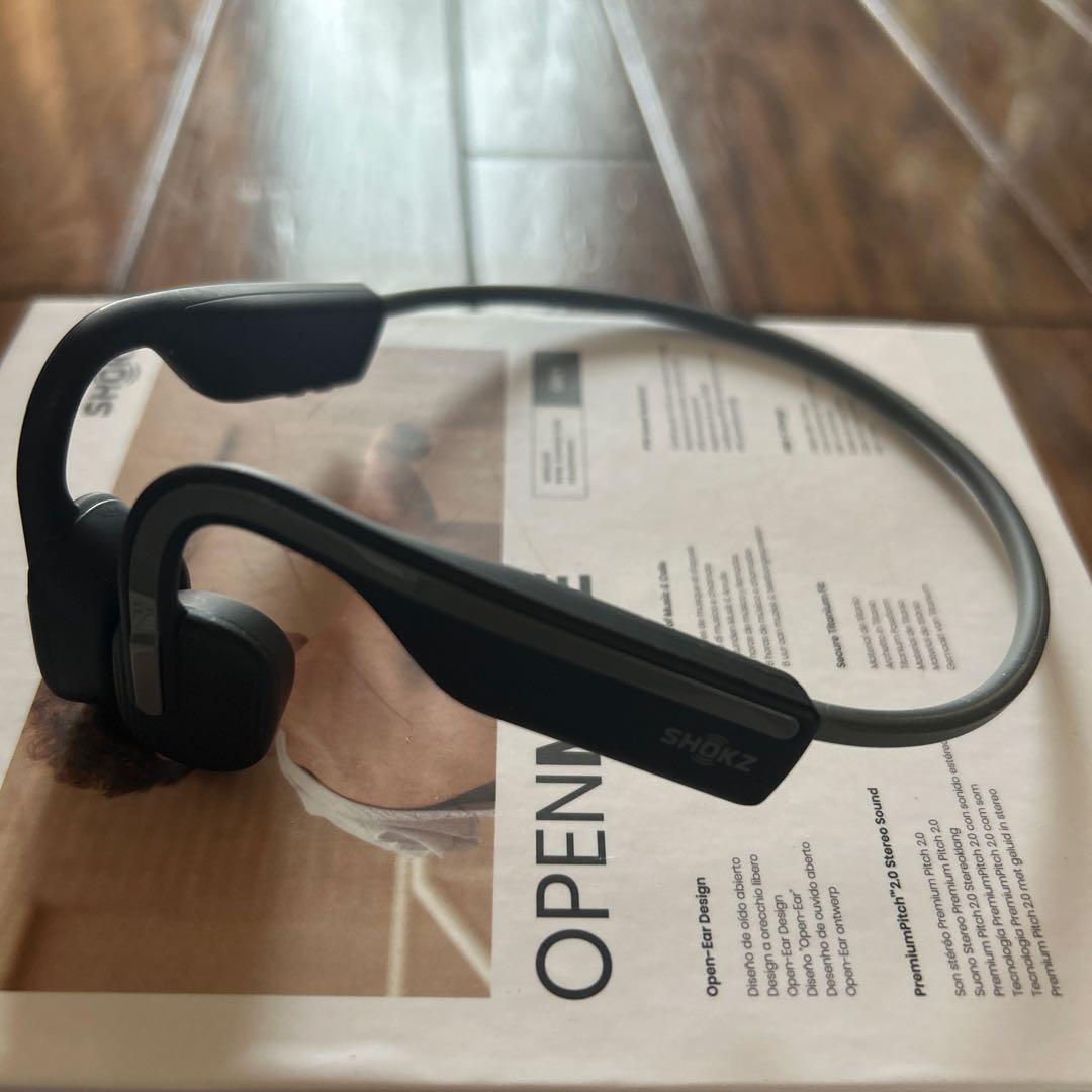 SHOKZ OPENMOVE骨伝導イヤホン グレー保証付き