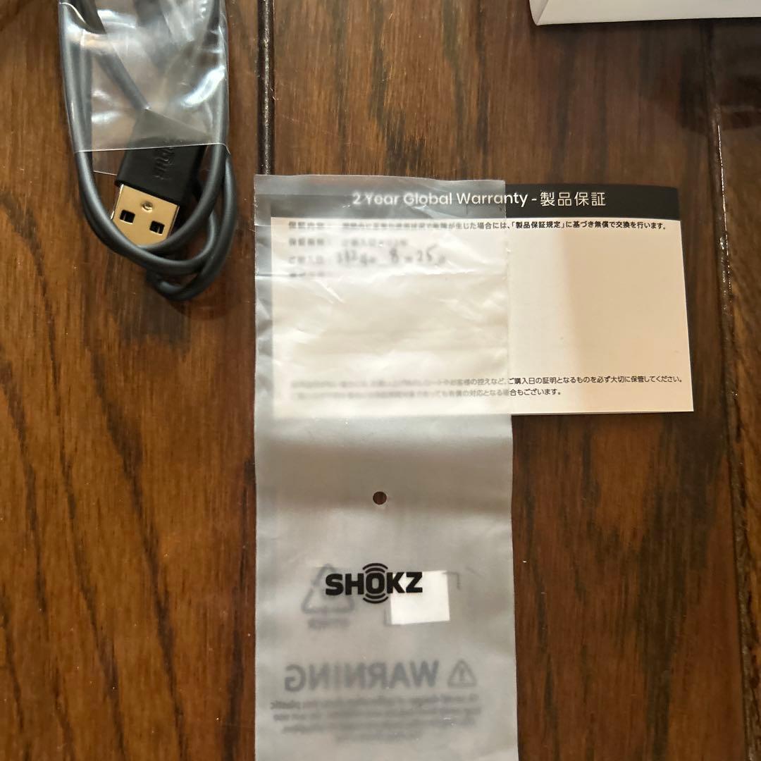 SHOKZ OPENMOVE骨伝導イヤホン グレー保証付き