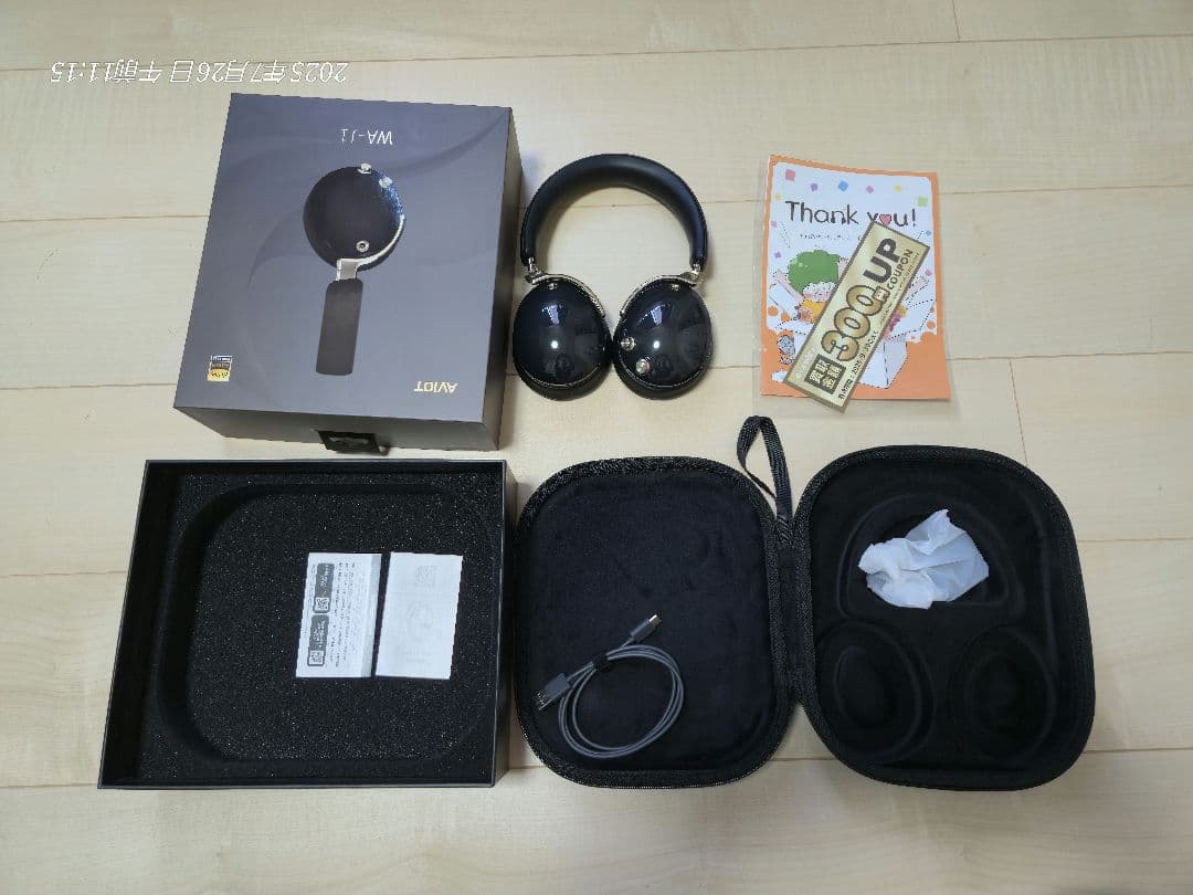 AVIOT WA-J1 ワイヤレスヘッドホン ブラック