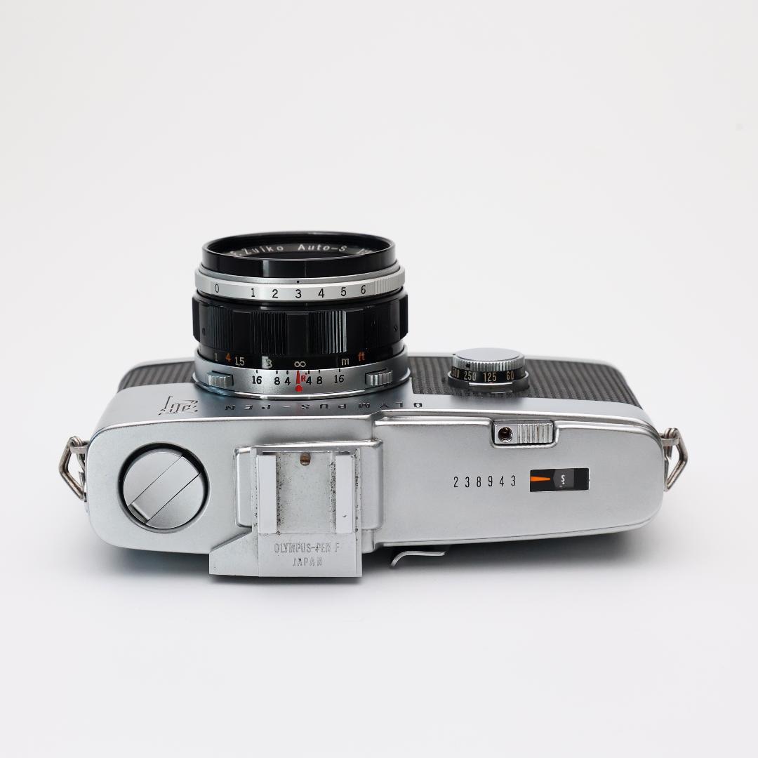 【整備済】オリンパス PEN F ハーフ一眼 38mm F1.8 シュー付！