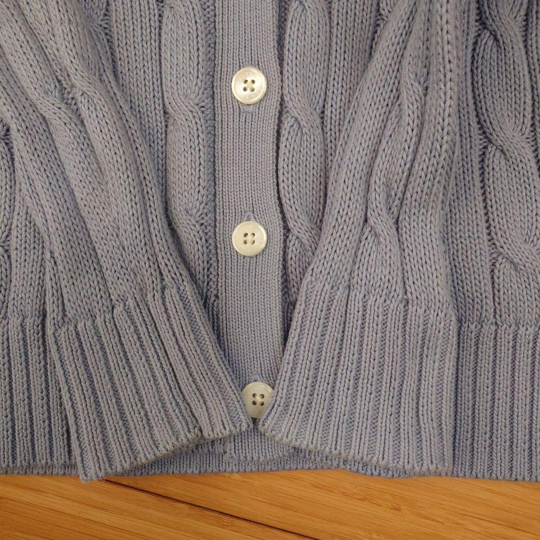 現行 ポロラルフローレン ピマコットン ケーブルニット カーディガン ポニー刺繍