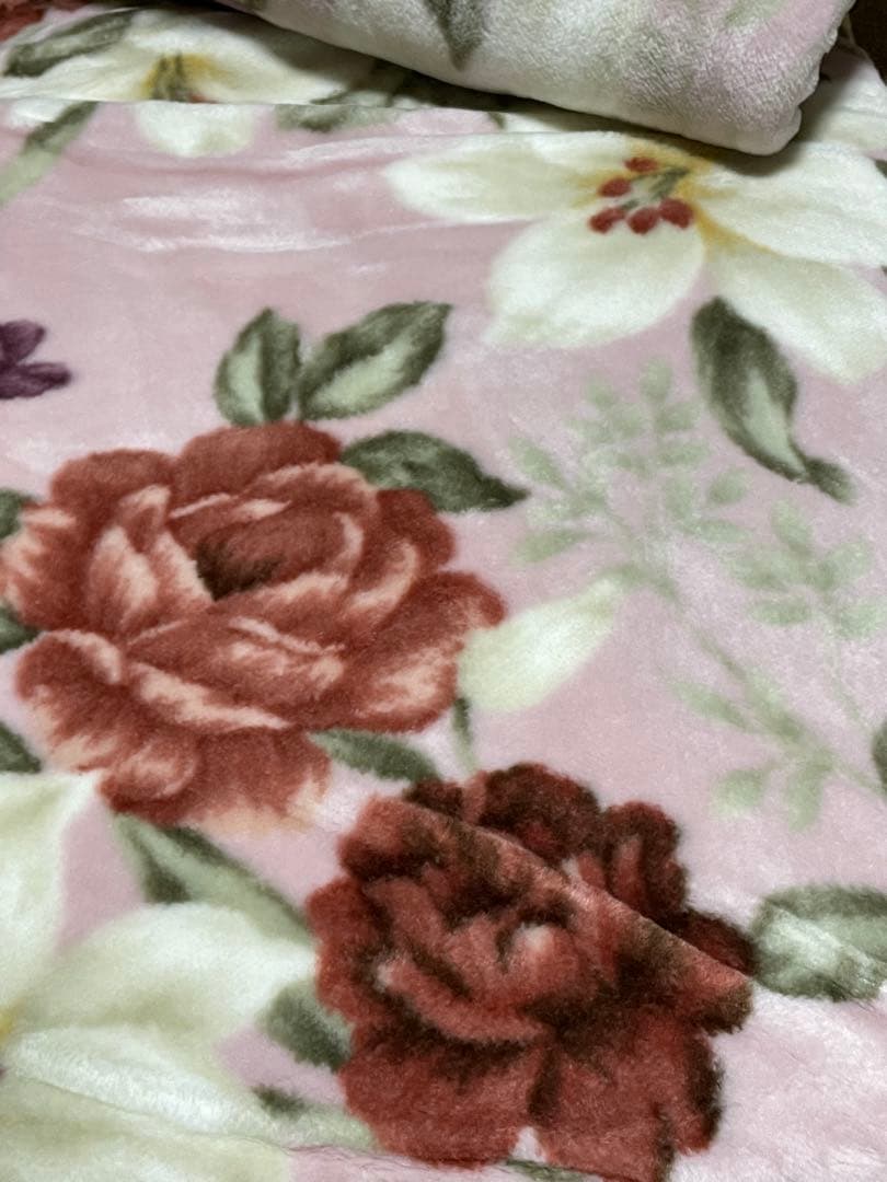 二枚合わせ温泉毛布S 140×200cm 日本製(泉大津産) ピンク色