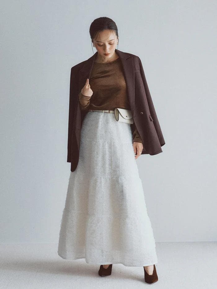 【新品】anuans ベーシックダブルジャケット BROWN 1サイズ