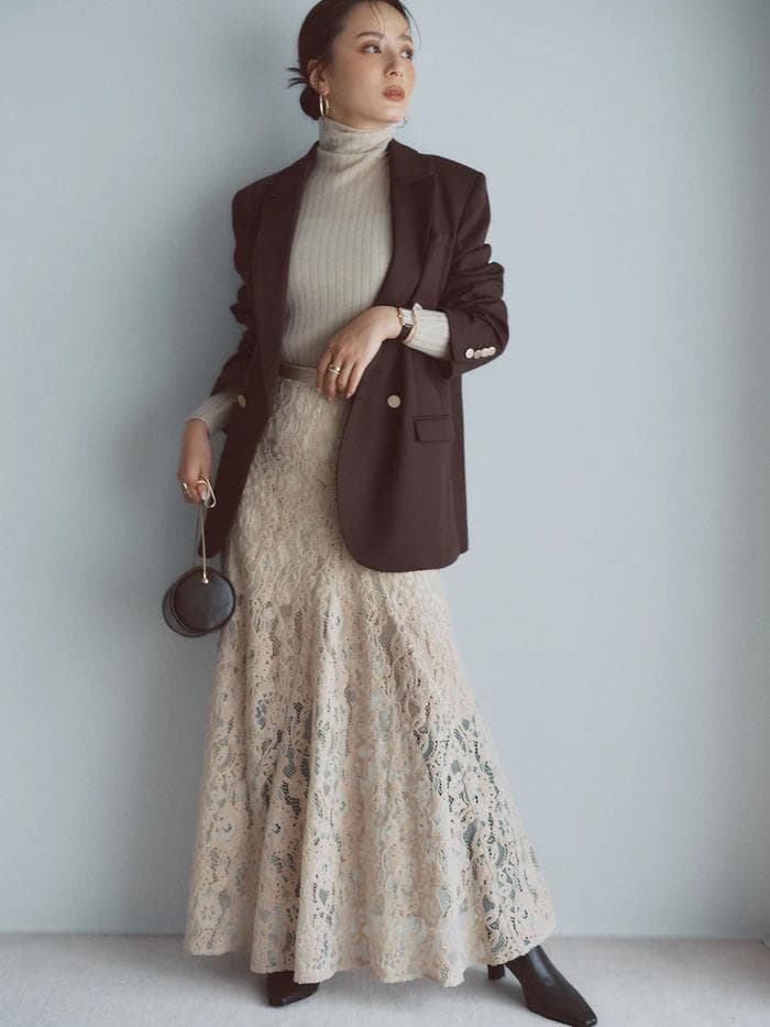 【新品】anuans ベーシックダブルジャケット BROWN 1サイズ