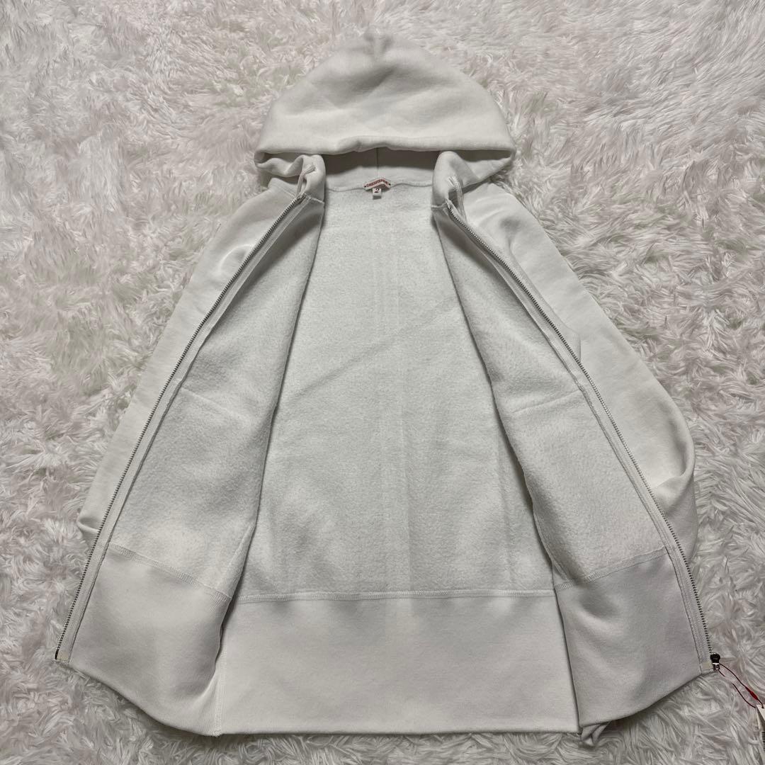 新品タグ付☆ DRESSTERIOR吊裏毛 ジップアップパーカー 2 ホワイト
